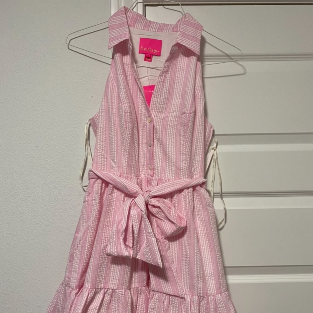 NWT Lilly Pulitzer Trisha Shirt Dress seersucker